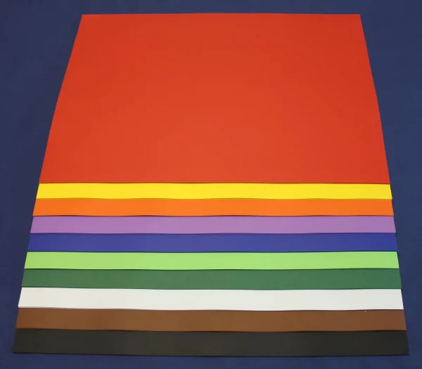 Tonpapier 50 × 70 cm – 100 Bögen, 120 g/m², bunte Sortierung