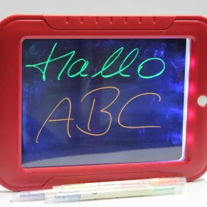 Leuchtende Licht‑Maltafel 19 × 25 cm mit 32 Schablonen & Neon‑Stiften