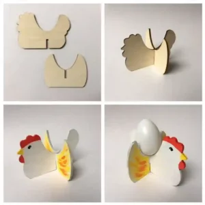 Eierständer Huhn aus Holz