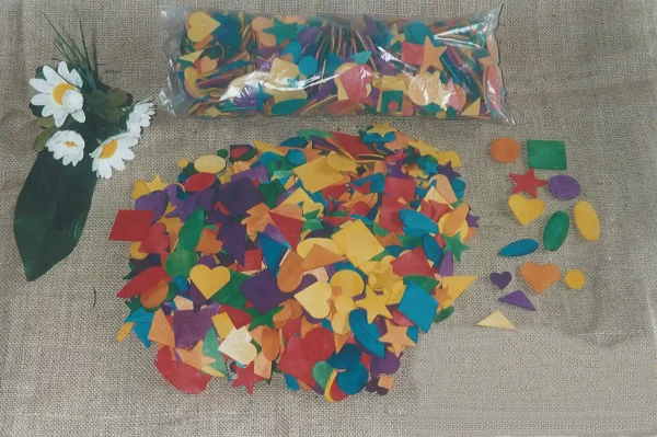 Holzplättchen Bunt