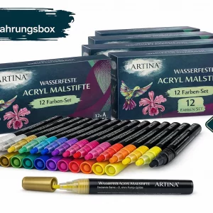 Acryl Malstifte 12 Farben Set