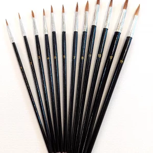 Haarpinsel-Set groß – 12 Naturhaarpinsel