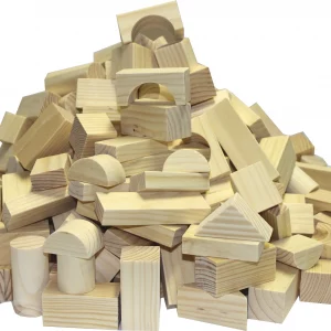 Holzbausteine Sortierung – 260 naturbelassene Bausteine aus nachhaltigem Hartholz